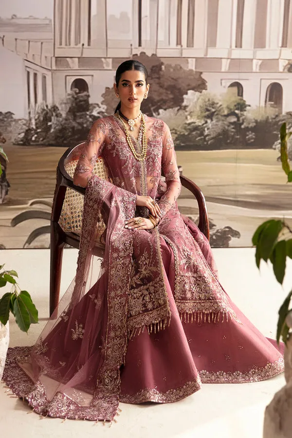 Fuchsia Rose Embellished Pakistani Wedding Dress Kameez Gharara
