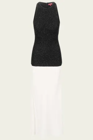 Gabrielle Dress in Black/Ivory