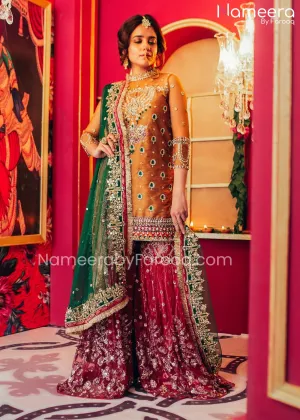 Garish Pakistani Gharara Dresses For Wedding Wear #PN38