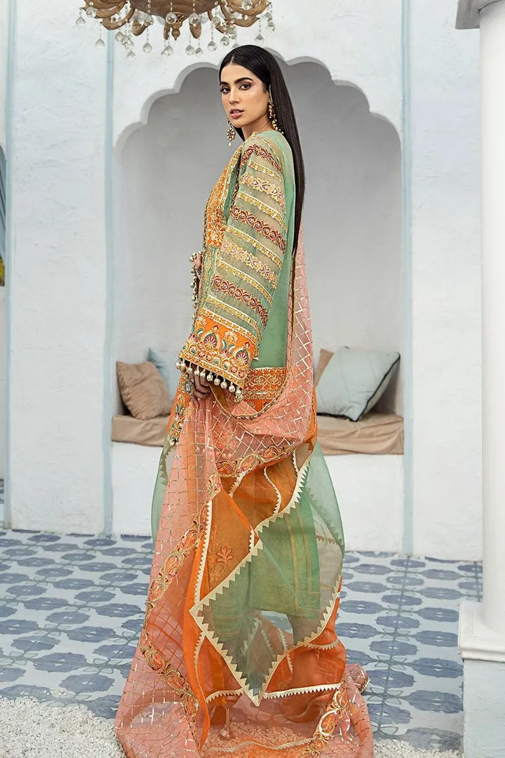 Green Pakistani Heavily Embroidered Salwar Kameez Wedding Dress
