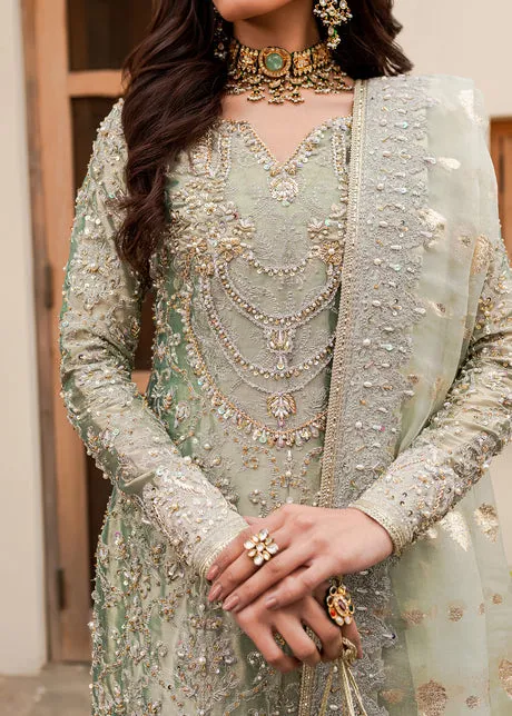Grey Blue Shirt Sharara for Pakistani Wedding Dresses