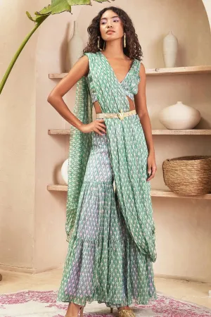 HAYLEY - LILAC SHARARA SARI SET