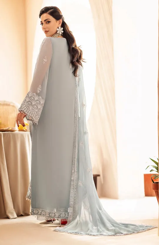 Heavily Embellished Grey Pakistani  Salwar Kameez with Dupatta Dress
