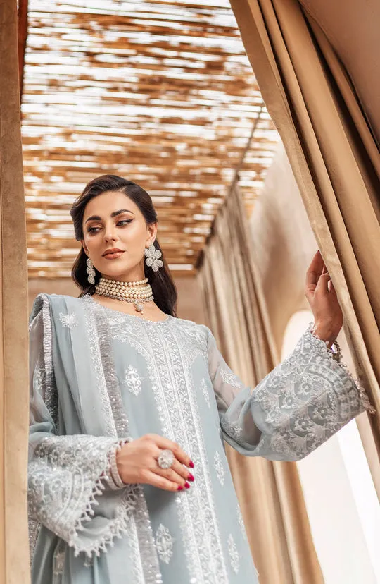 Heavily Embellished Grey Pakistani  Salwar Kameez with Dupatta Dress
