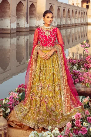 Heavily Embellished Pakistani Wedding Dress in Lehenga Choli Style