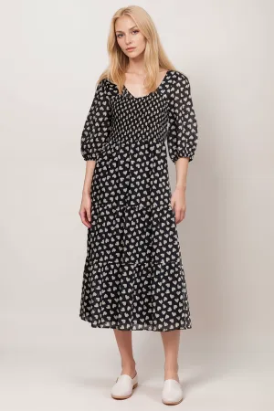 Johnny Was Jade Couple Of Hearts Cotton Midi Dress L31724
