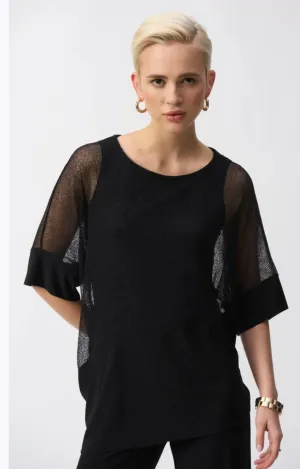 Joseph Ribkoff mesh overlay top