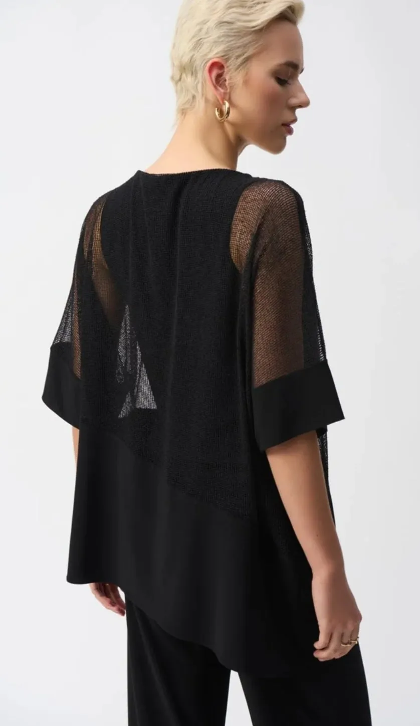 Joseph Ribkoff mesh overlay top