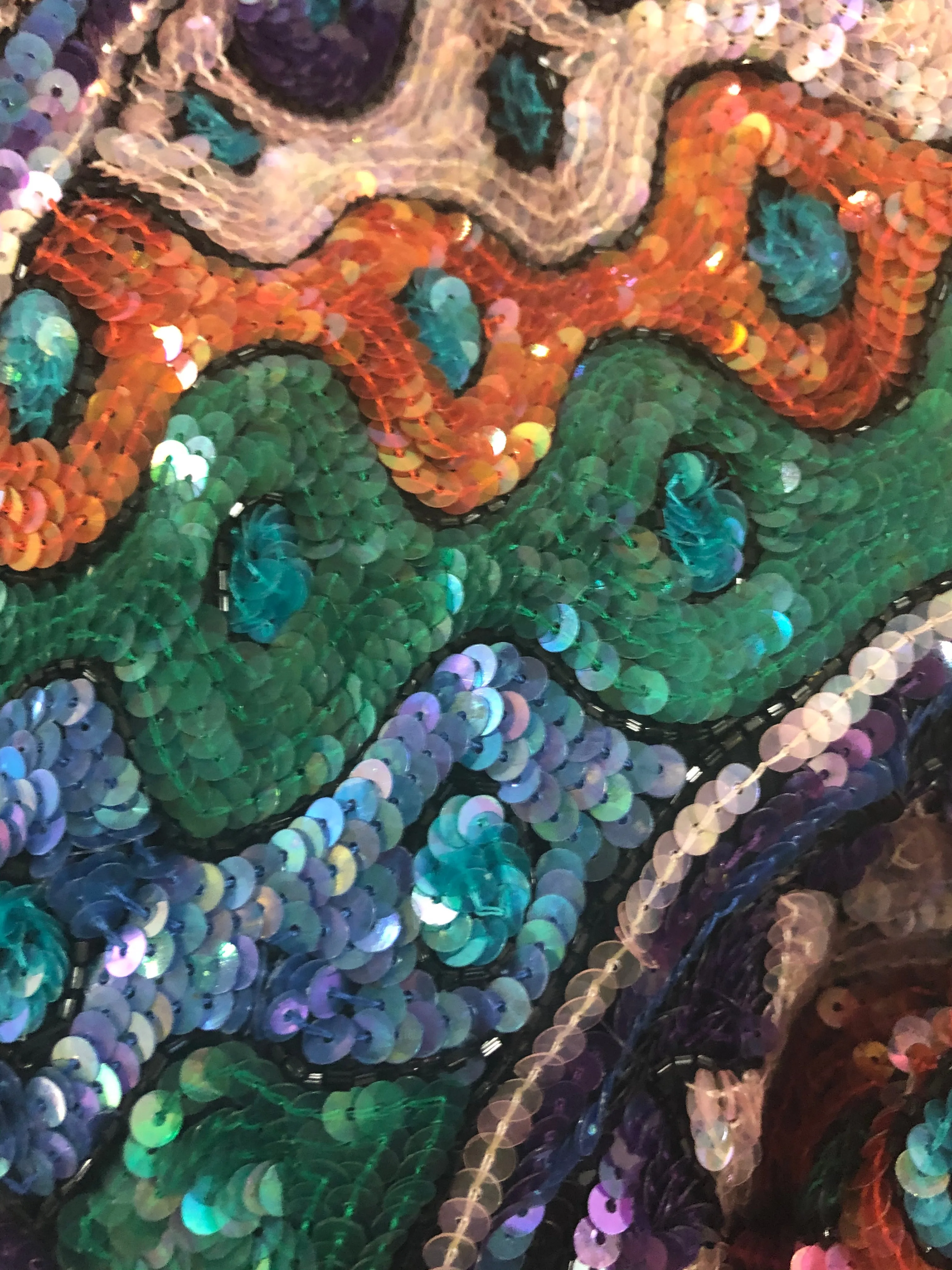Judith Ann 80s Extravagantly Beaded and Sequined Rainbow Fantasy Dress