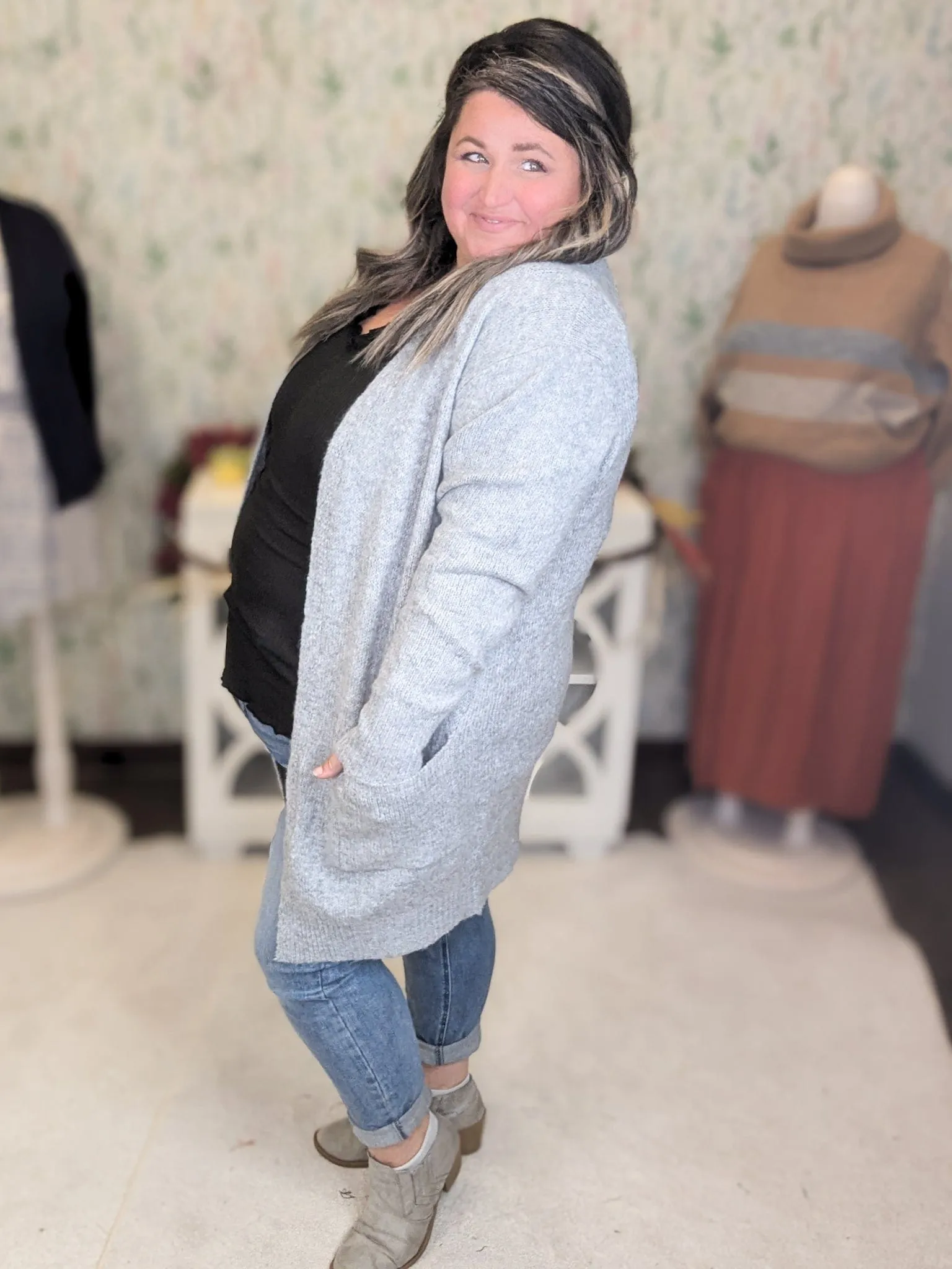 Kensington Cozy Sweater Cardigan w/Pockets (7 Colors)