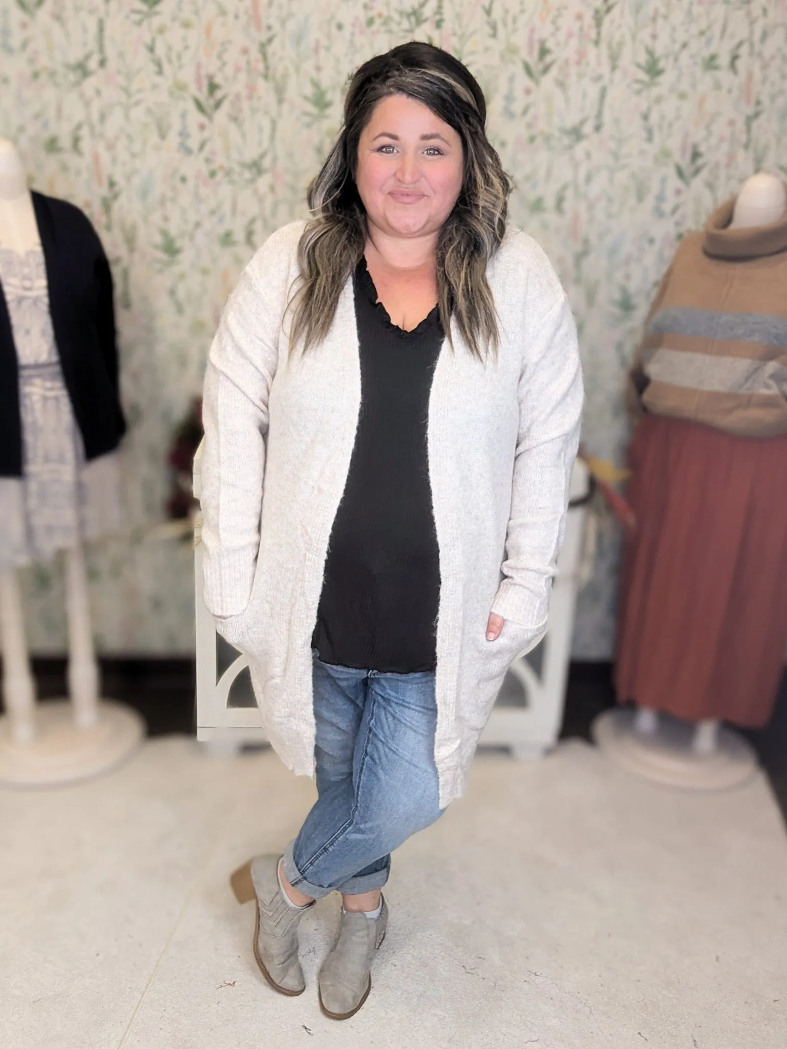 Kensington Cozy Sweater Cardigan w/Pockets (7 Colors)
