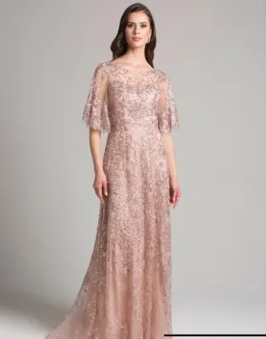 Lara Cape Sleeve Mother’s Gown 33277