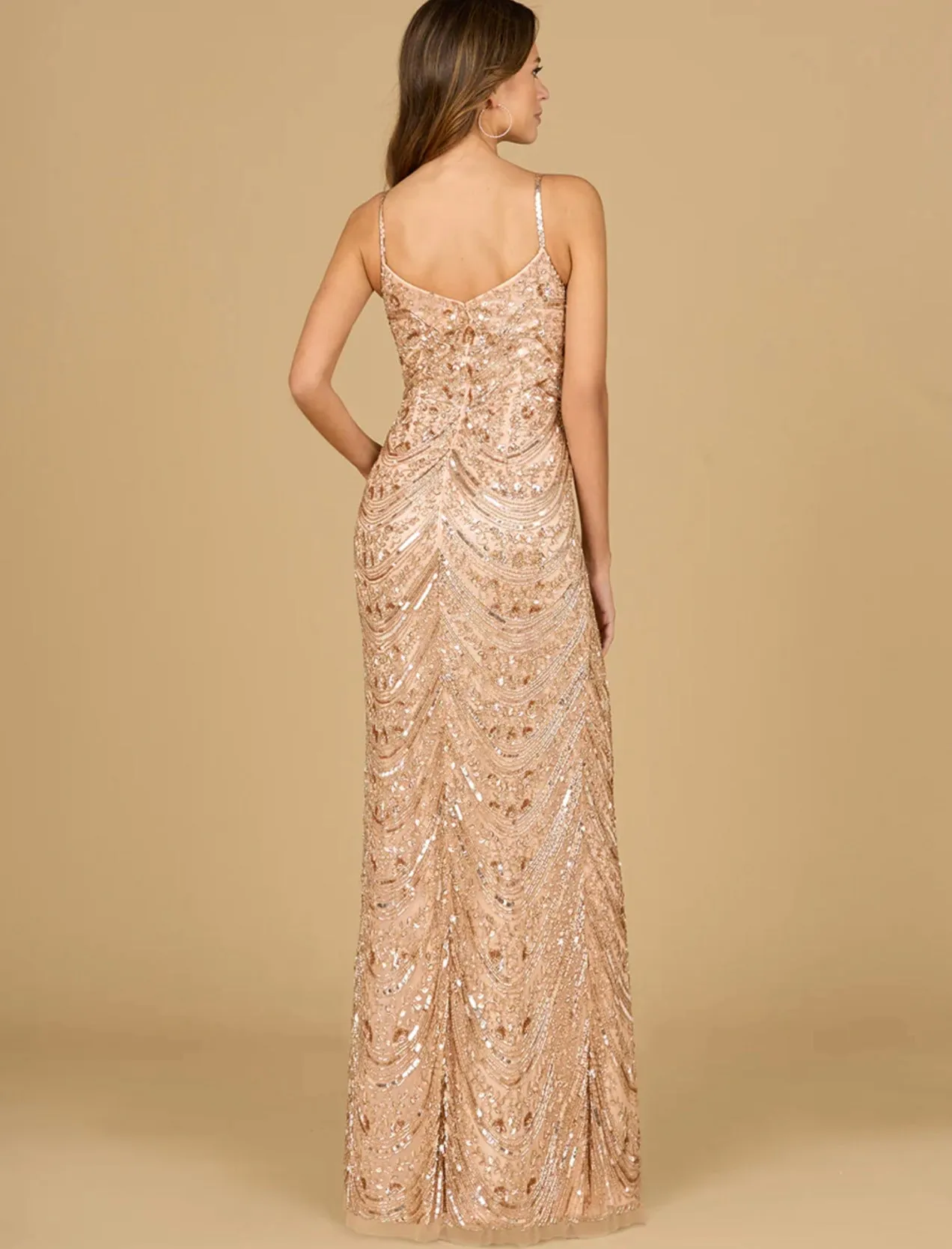 Lara Cowl Neck Beaded Dress 29117