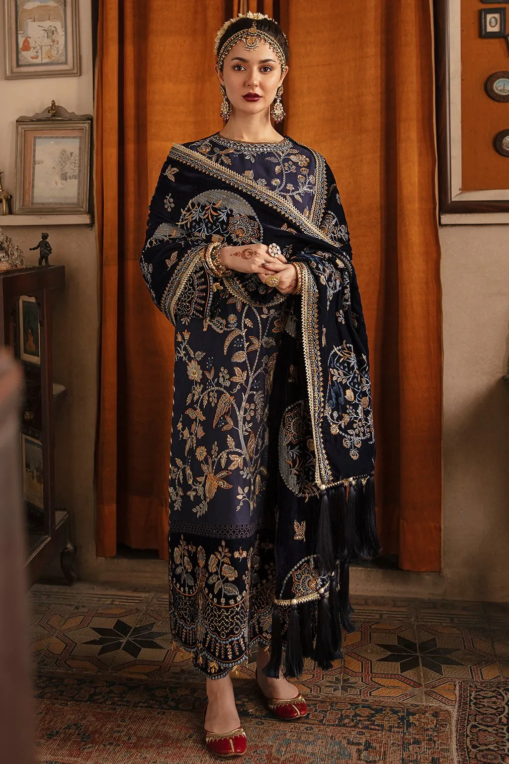 Latest Designer Salwar Kameez in Dark Blue Shade #PF298