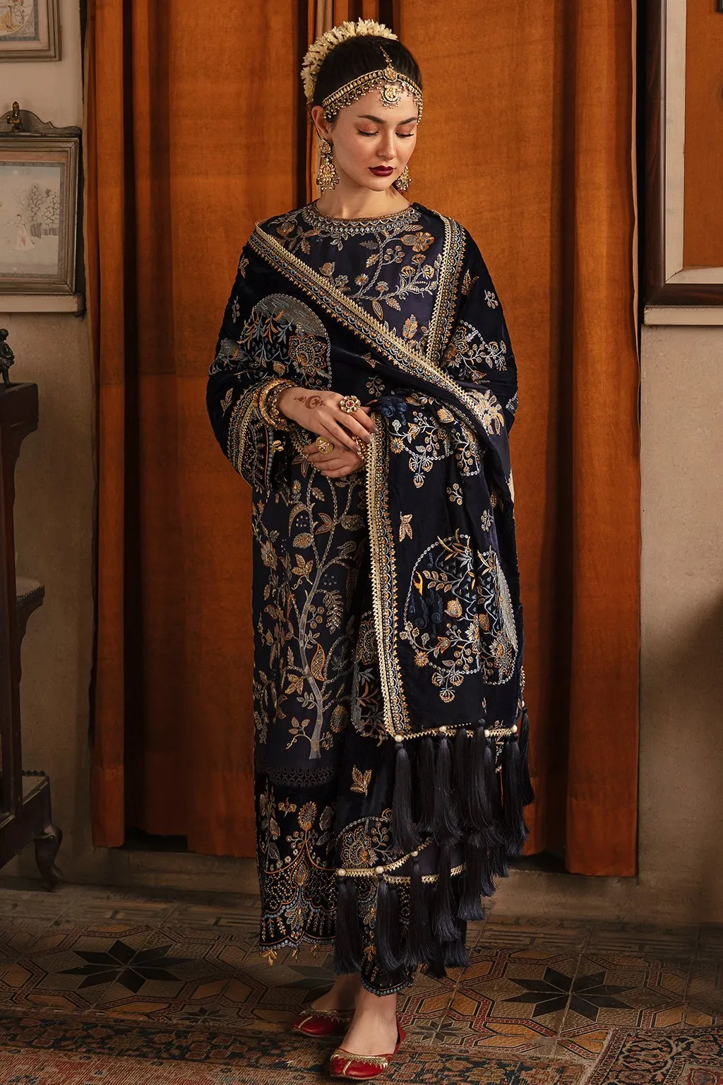 Latest Designer Salwar Kameez in Dark Blue Shade #PF298