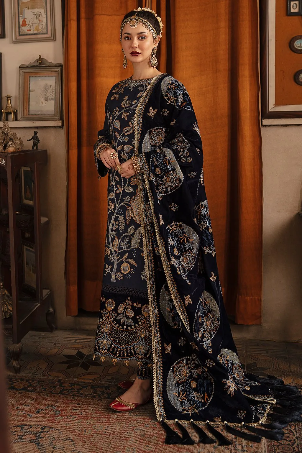 Latest Designer Salwar Kameez in Dark Blue Shade #PF298