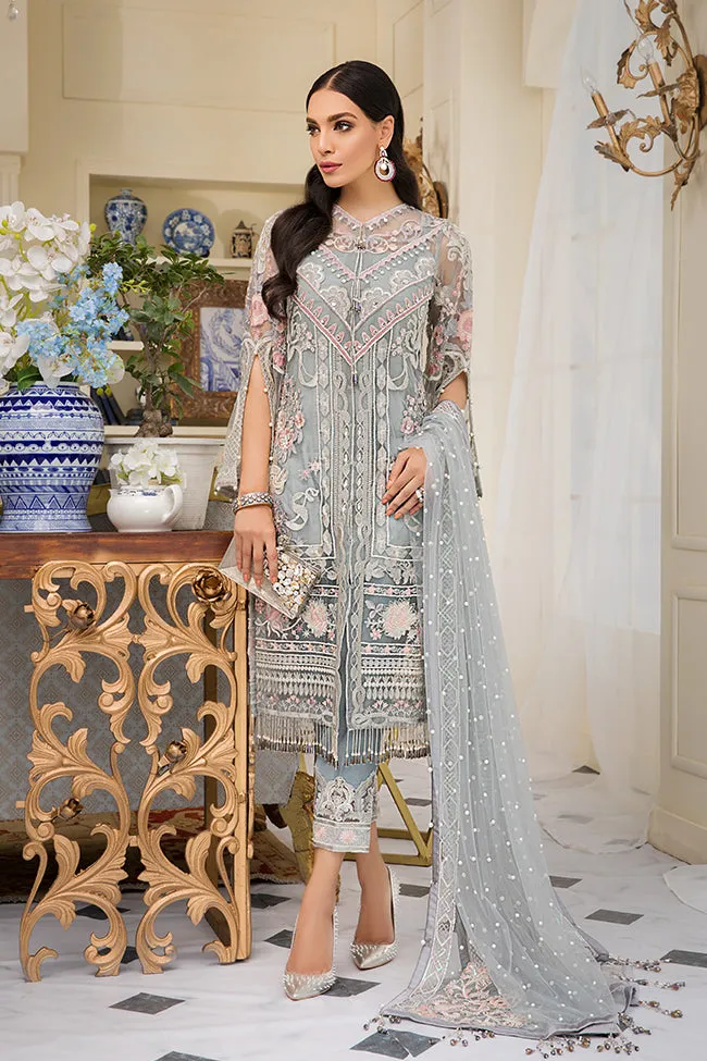 Latest Open Shirt Style Dress In Harbor Gray # P2054