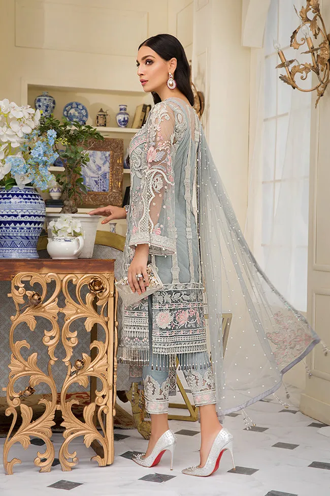Latest Open Shirt Style Dress In Harbor Gray # P2054