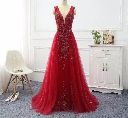 Long Elegant Formal Dresses Long Sleeve Gown