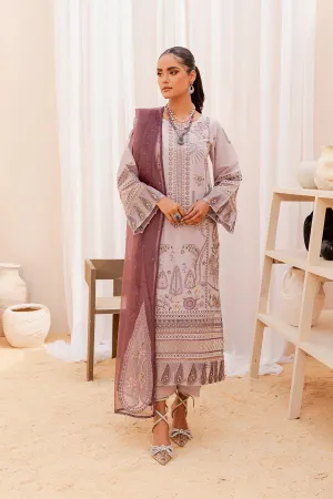 Long Paneled Lilac Kameez with Trousers Pakistani Party Dress