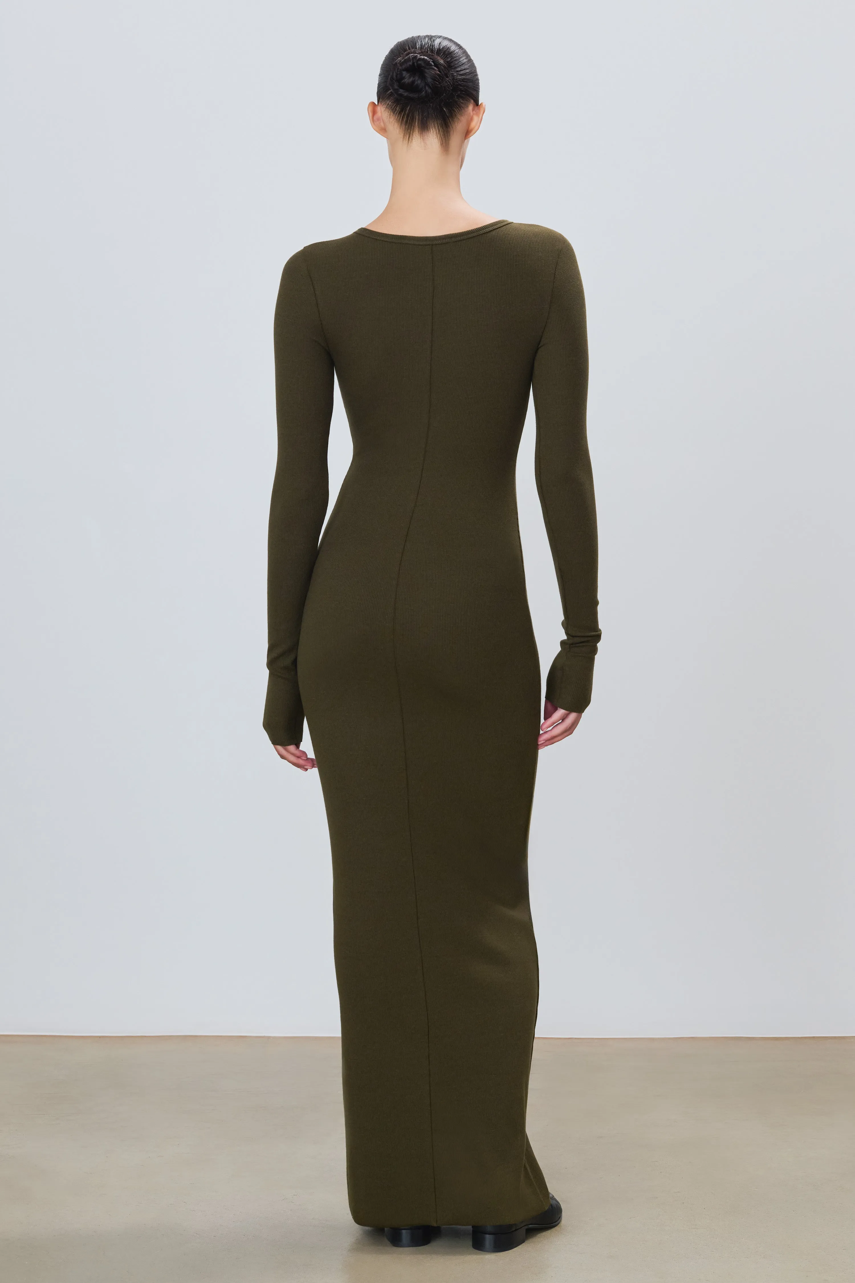 Long Sleeve Crewneck Maxi Dress
