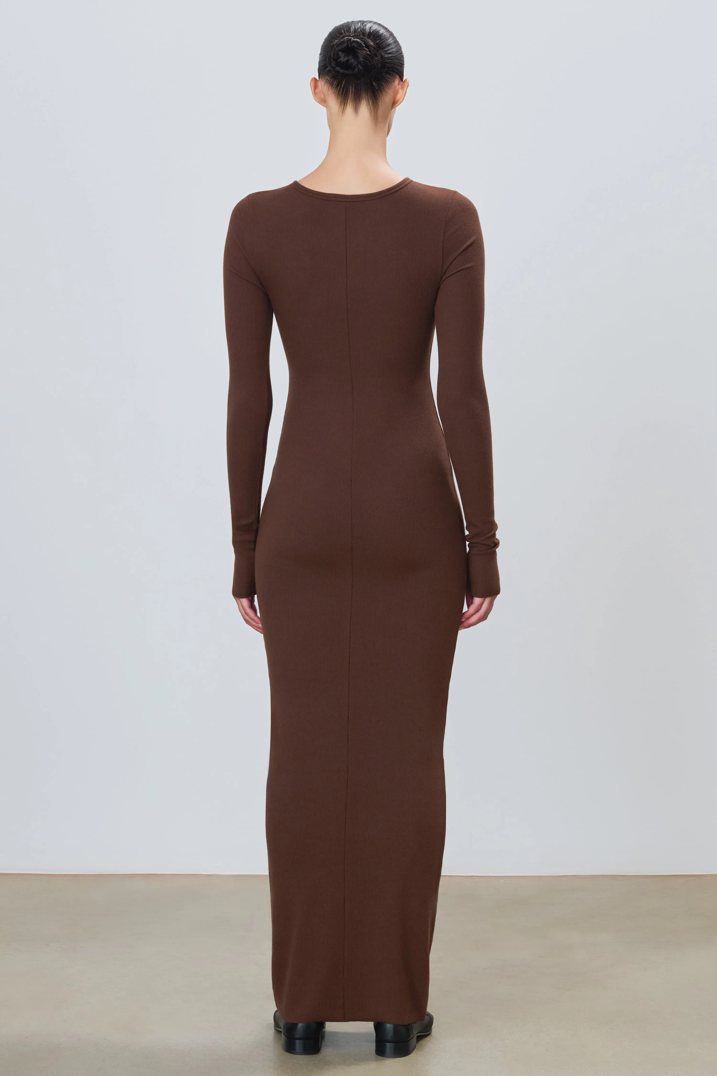 Long Sleeve Crewneck Maxi Dress