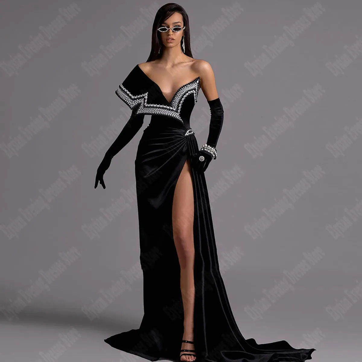 Long Sleeves Party Gowns