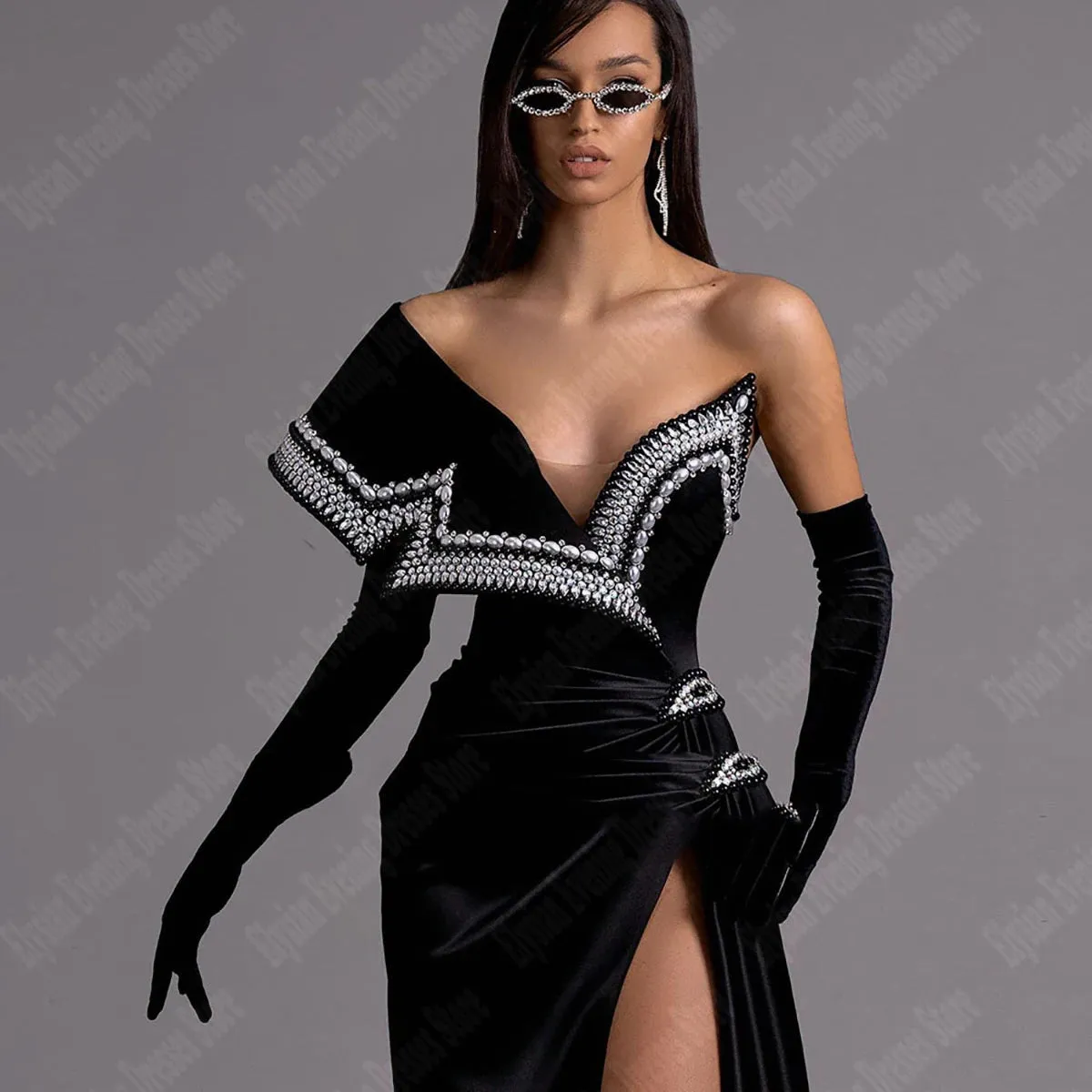 Long Sleeves Party Gowns