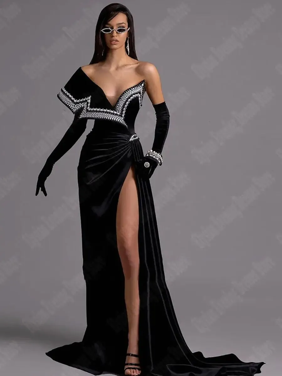 Long Sleeves Party Gowns