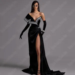 Long Sleeves Party Gowns