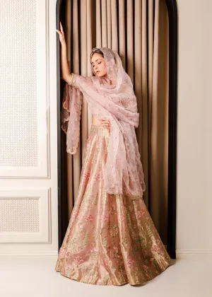 Luxury Pink Embroidered Pakistani Wedding Dress Lehenga Choli