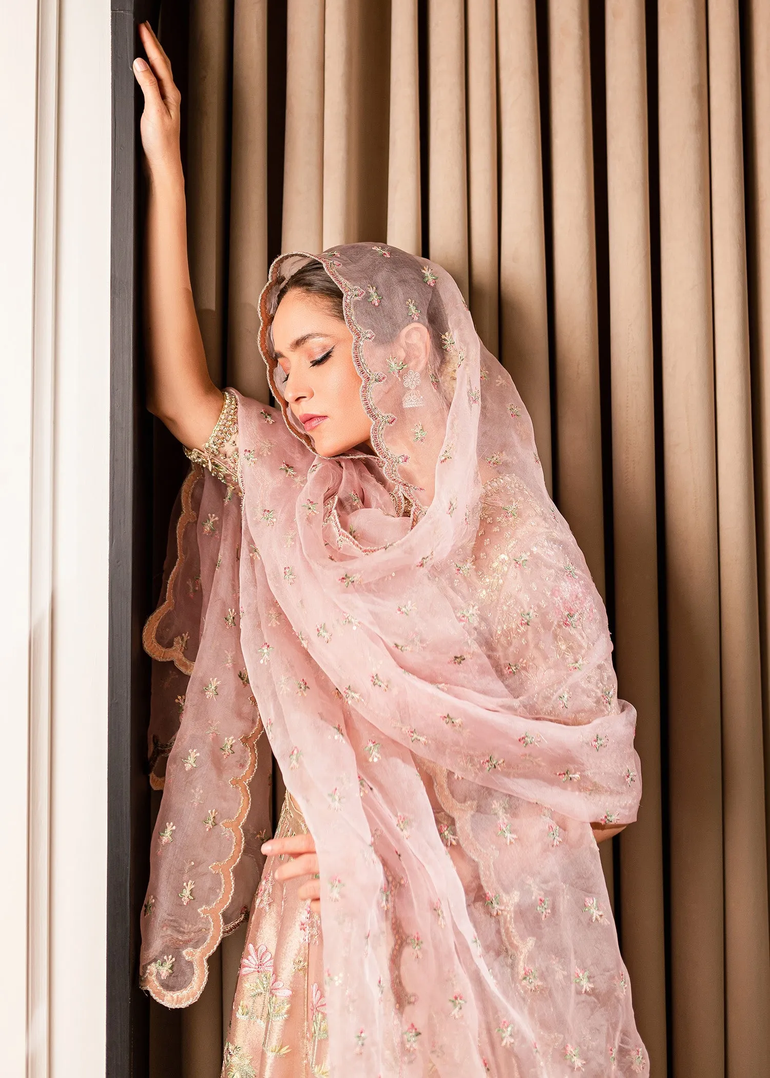 Luxury Pink Embroidered Pakistani Wedding Dress Lehenga Choli