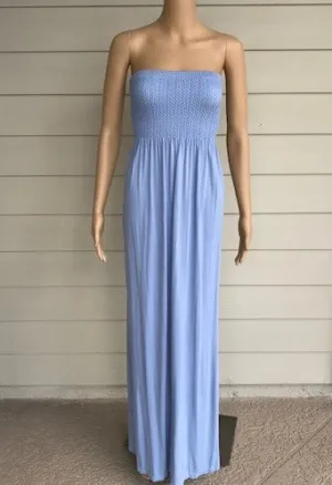 M. Rena Sky Blue Tube Top Maxi