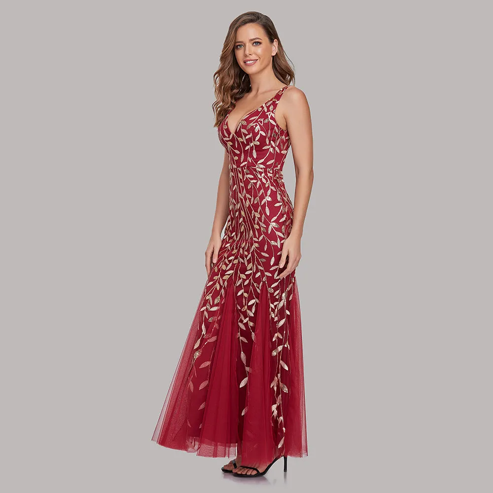 Mermaid Cocktail Party Dresses for Women Sleeveless Sequins Prom Dresses