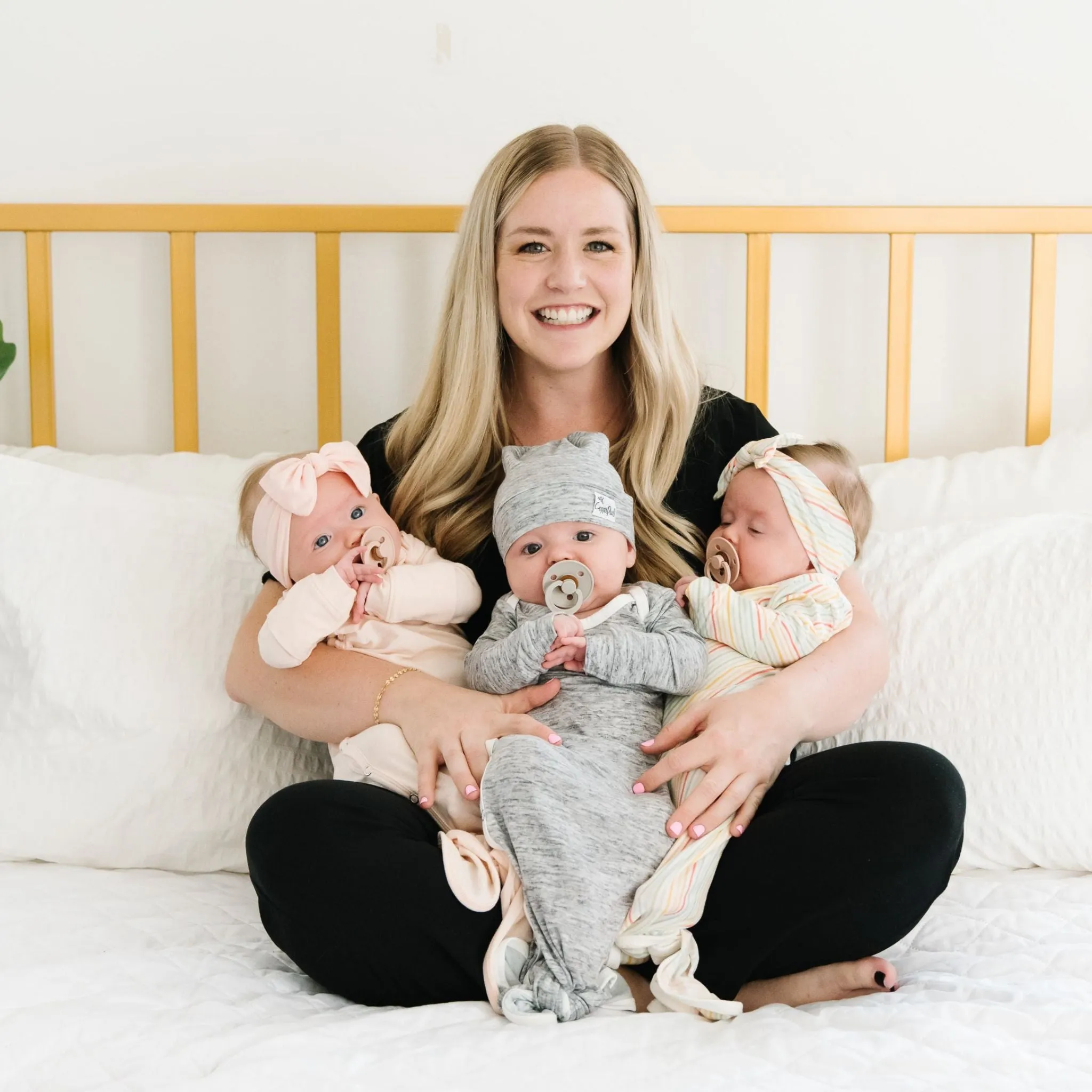 Newborn Knotted Gown - Blush
