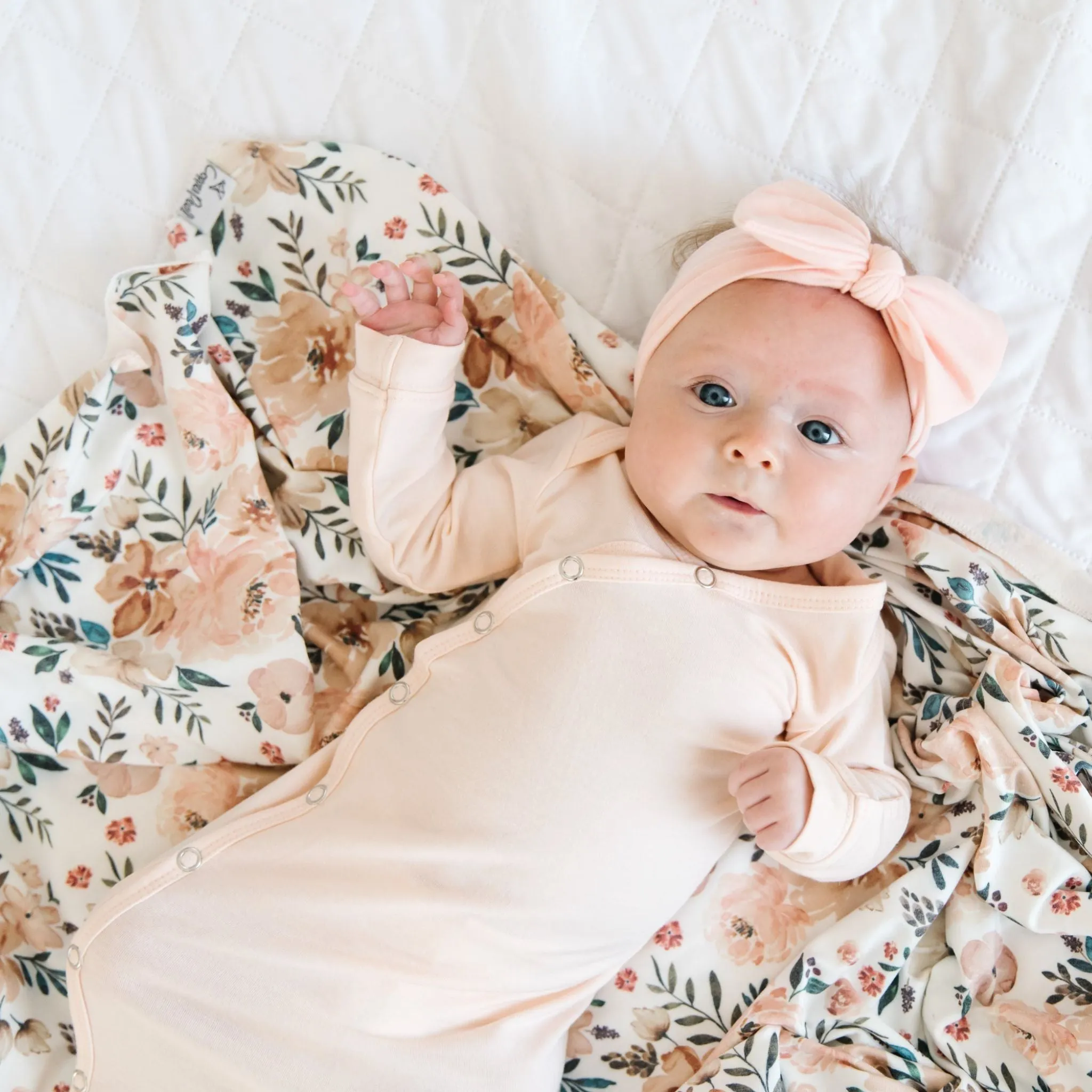 Newborn Knotted Gown - Blush