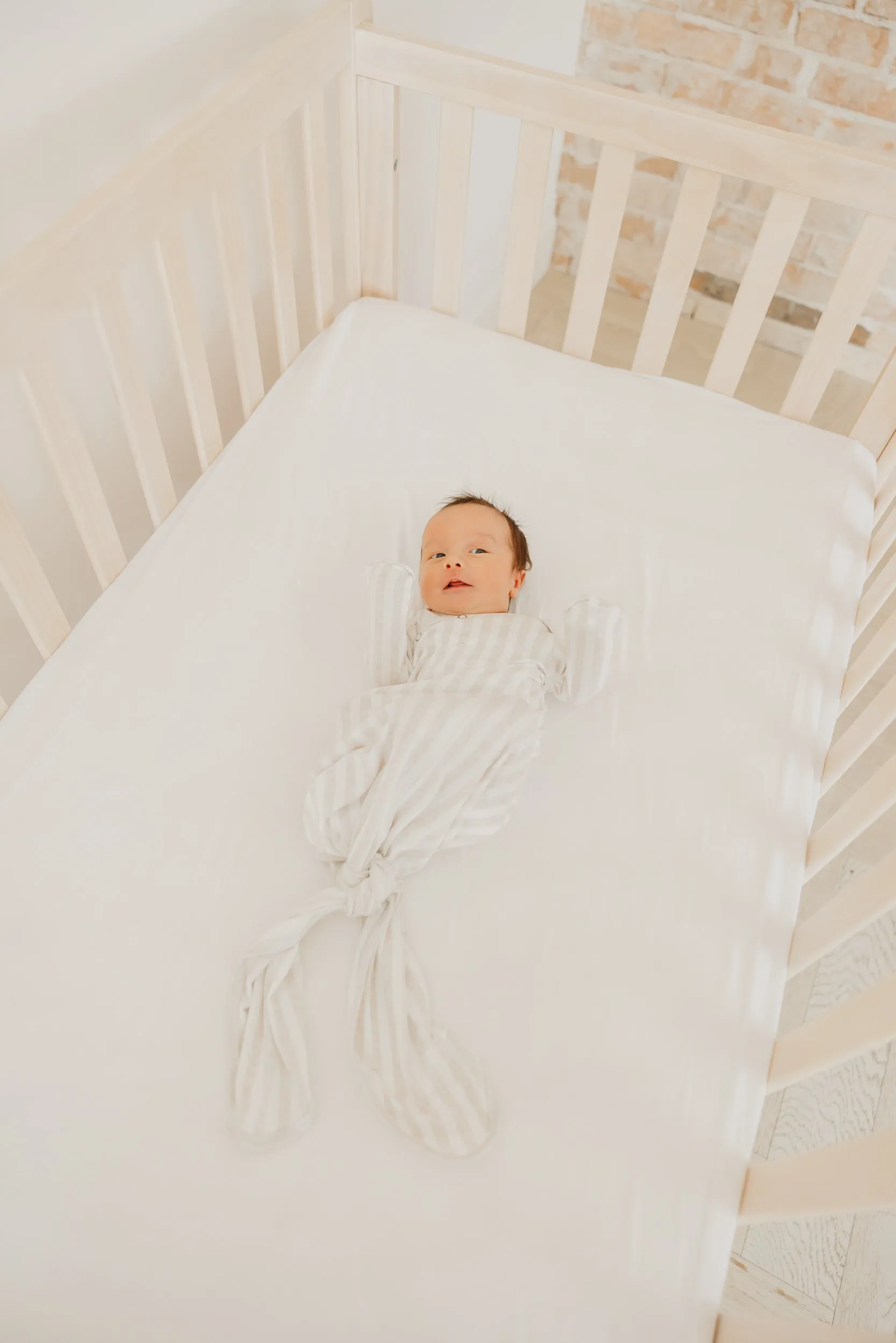 Newborn Knotted Gown - Coastal