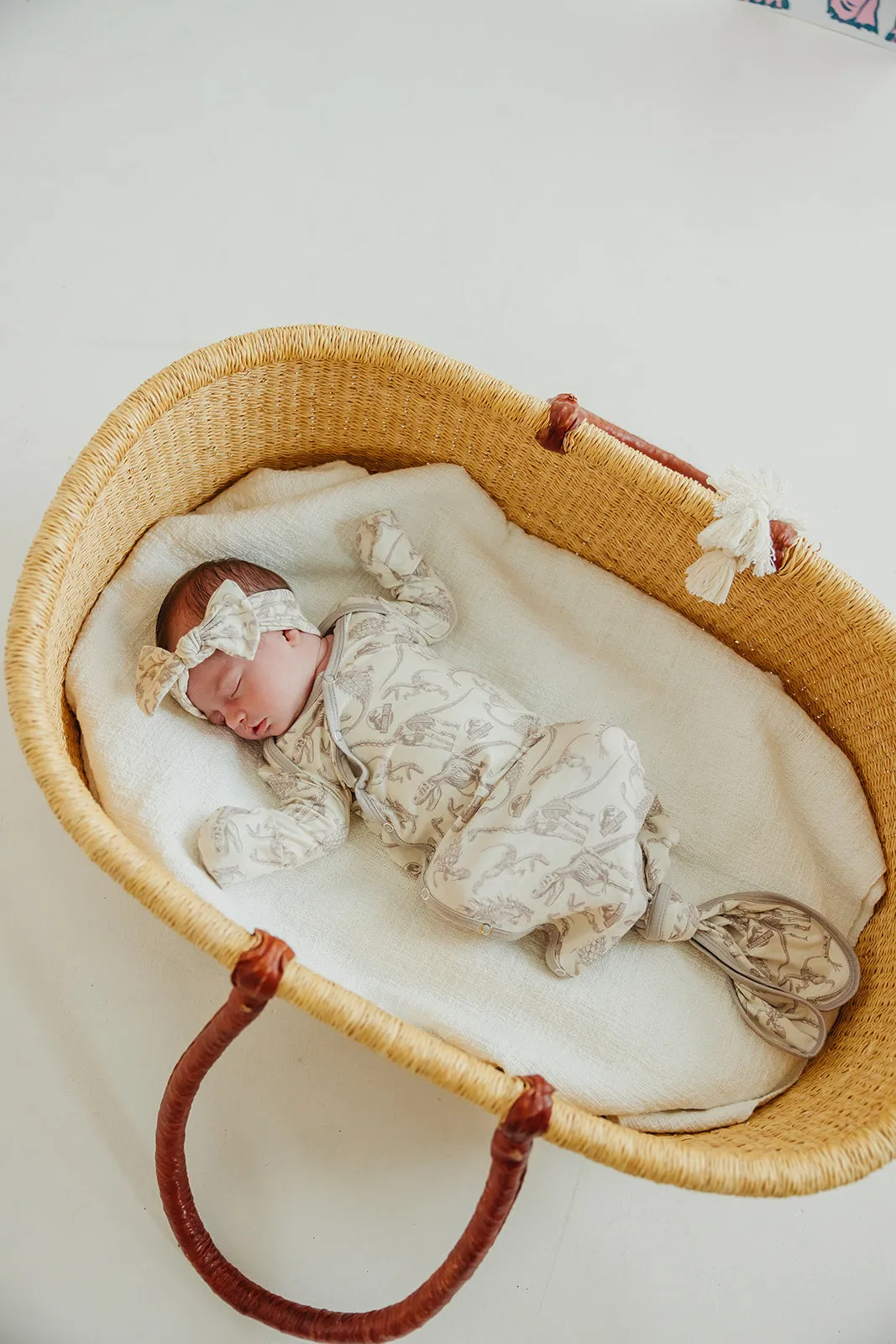 Newborn Knotted Gown - Jurassic Park Fossils