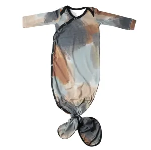 Newborn Knotted Gown - Picasso