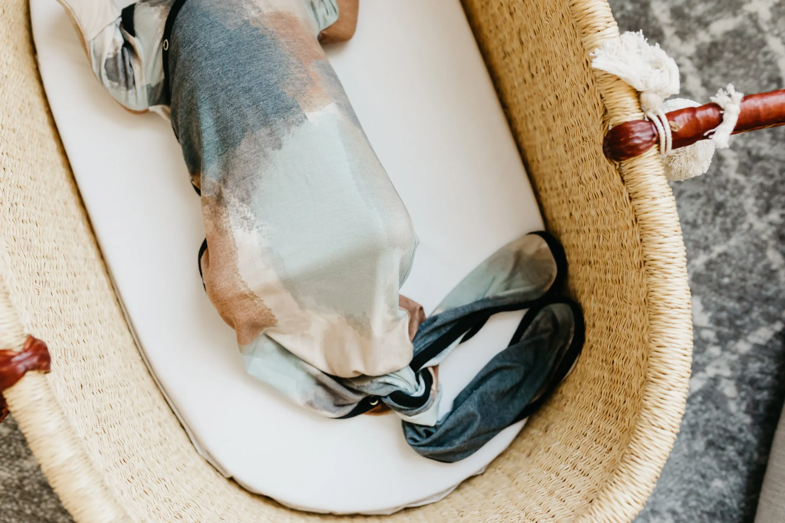 Newborn Knotted Gown - Picasso