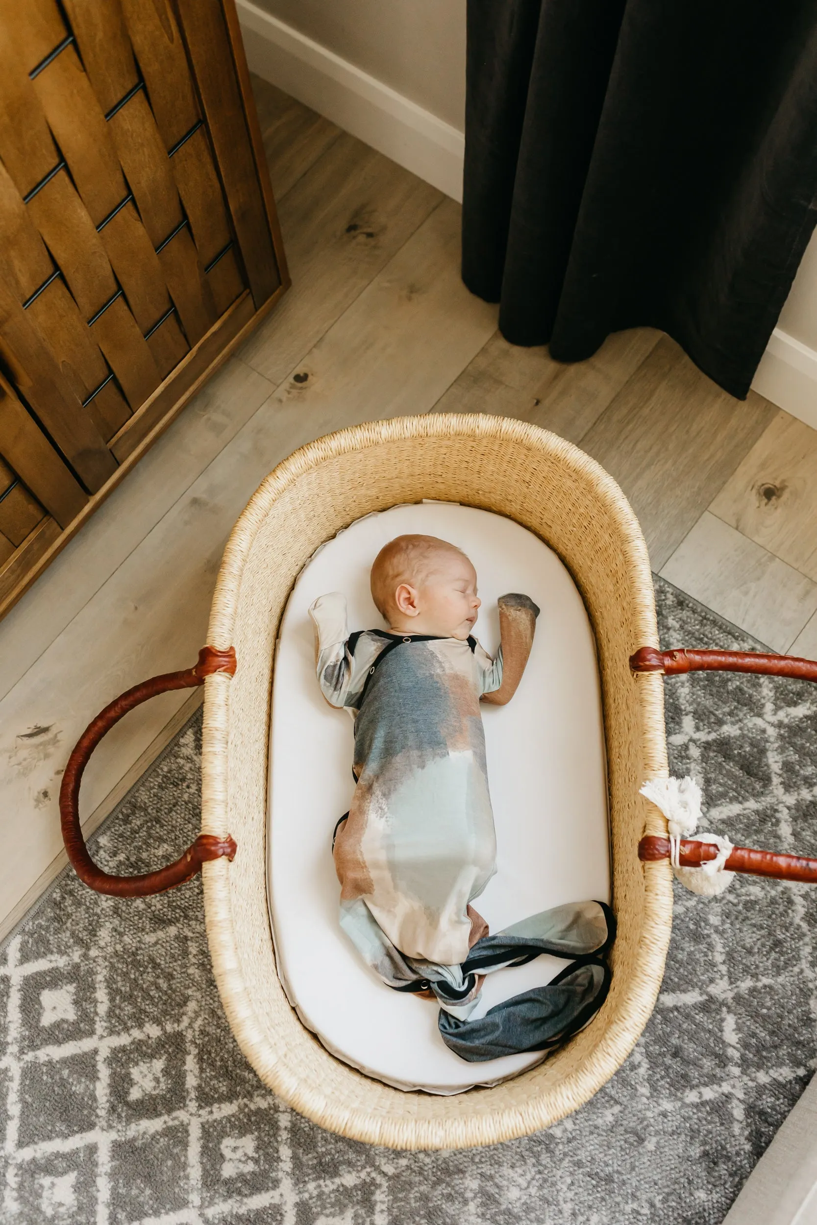 Newborn Knotted Gown - Picasso