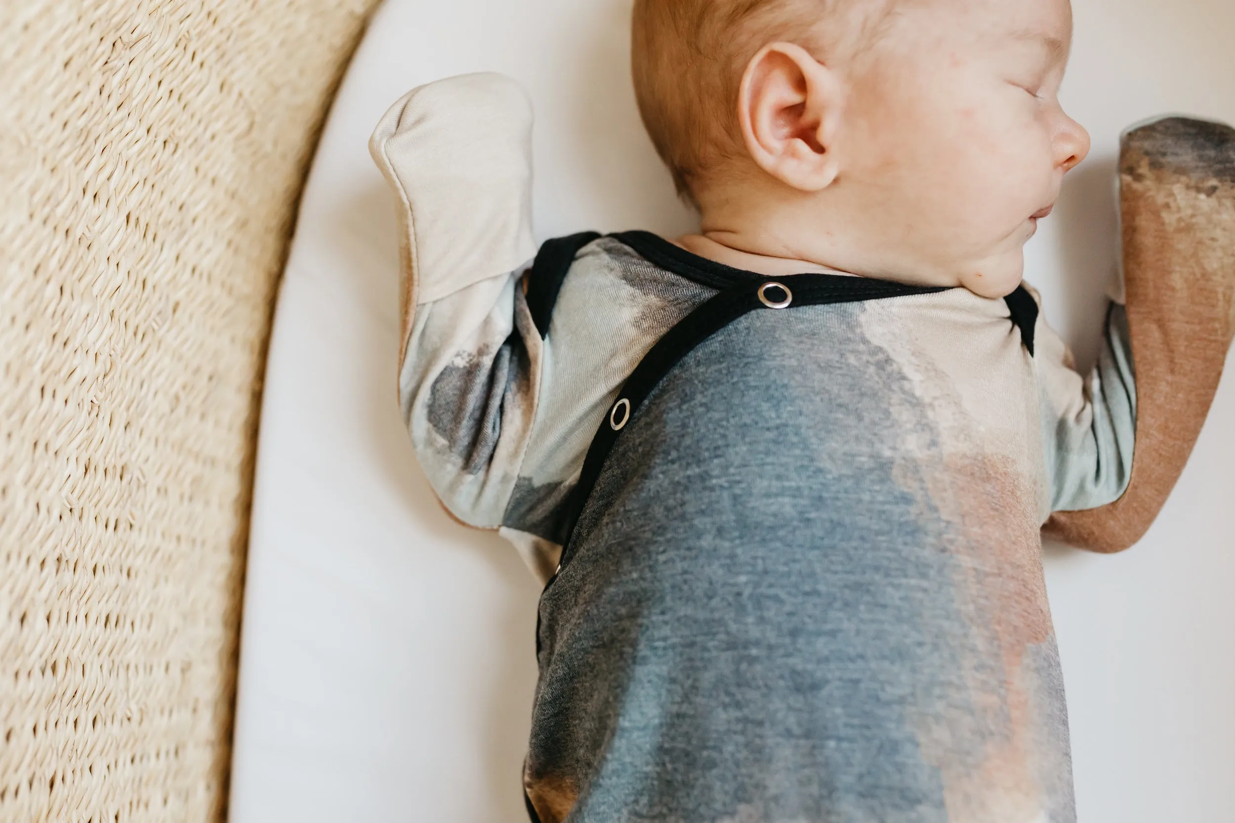 Newborn Knotted Gown - Picasso