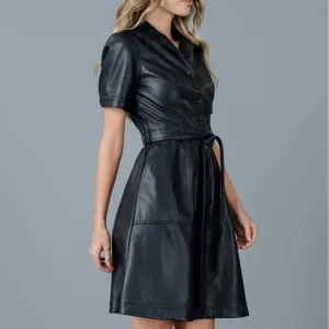 Nicole Faux Leather Dress