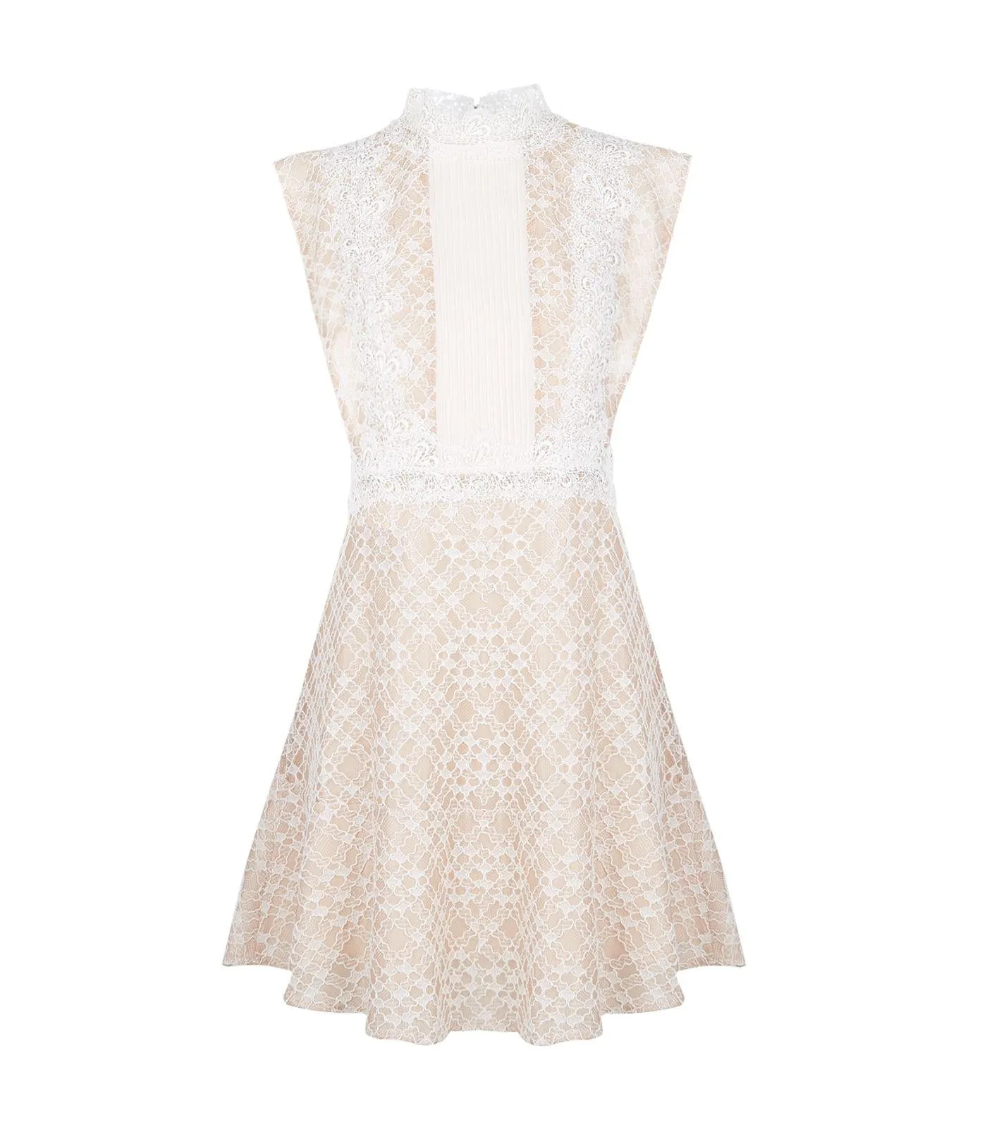 Nude Peaches Lace Mini Dress