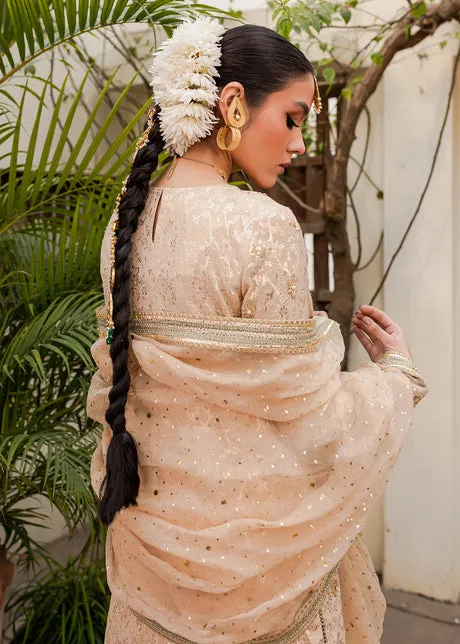 Nude Pink Gold Shirt Salwar Pakistani Wedding Dresses