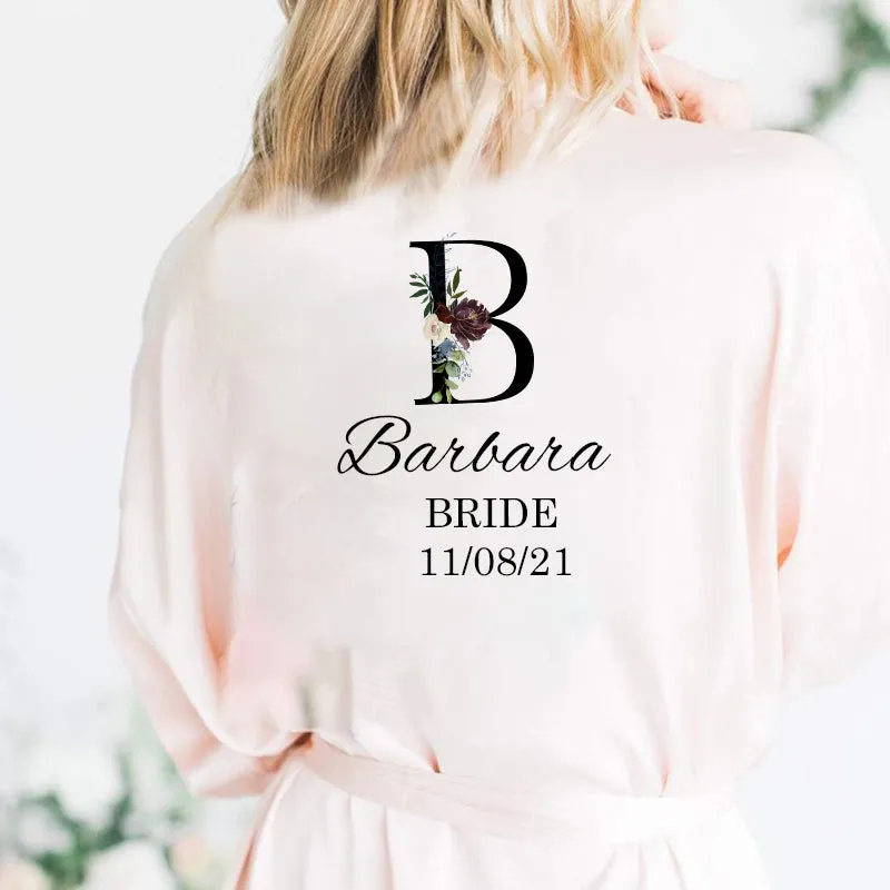 Nuisette en soie à votre nom / Woman Bachelorette Preparewear
