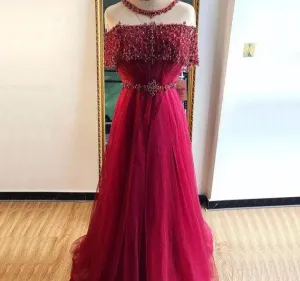 O-Neck Diamond Sequins Sexy Evening Dresses