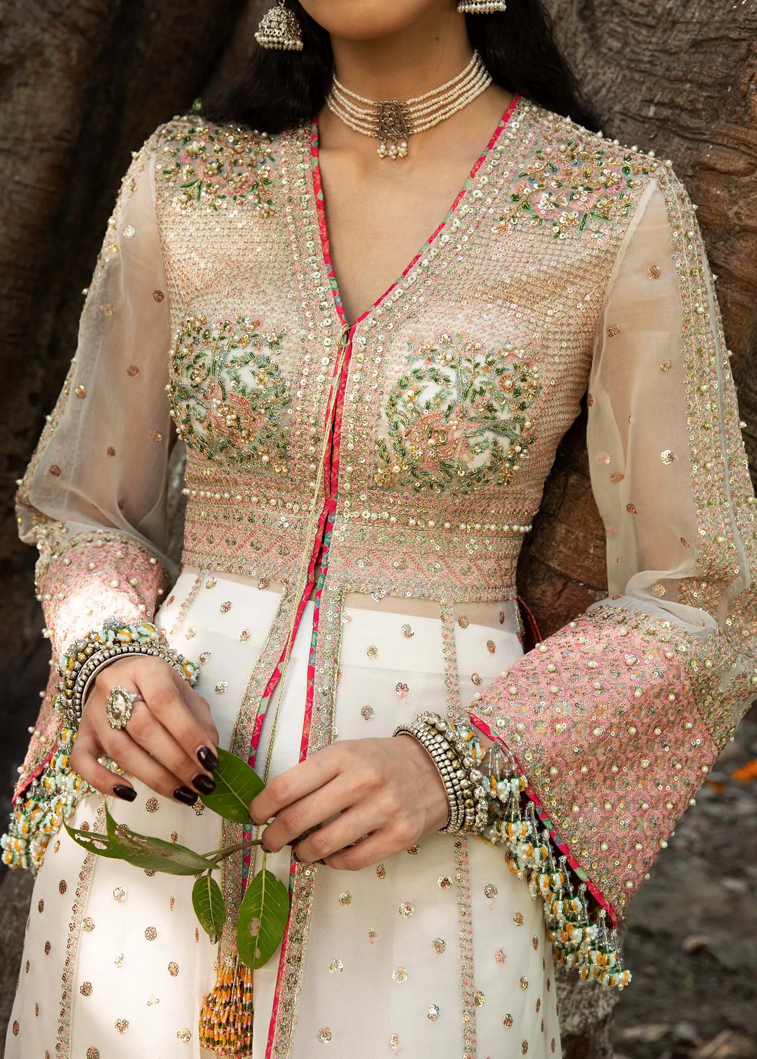 Organza Dress Pakistani in Pishwas and Sharara Style