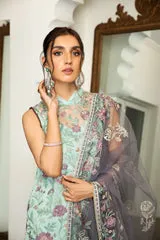 Pakistani Long Kameez in Capri Style with Dupatta Party Wear