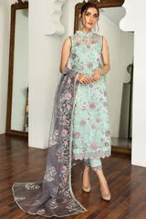 Pakistani Long Kameez in Capri Style with Dupatta Party Wear